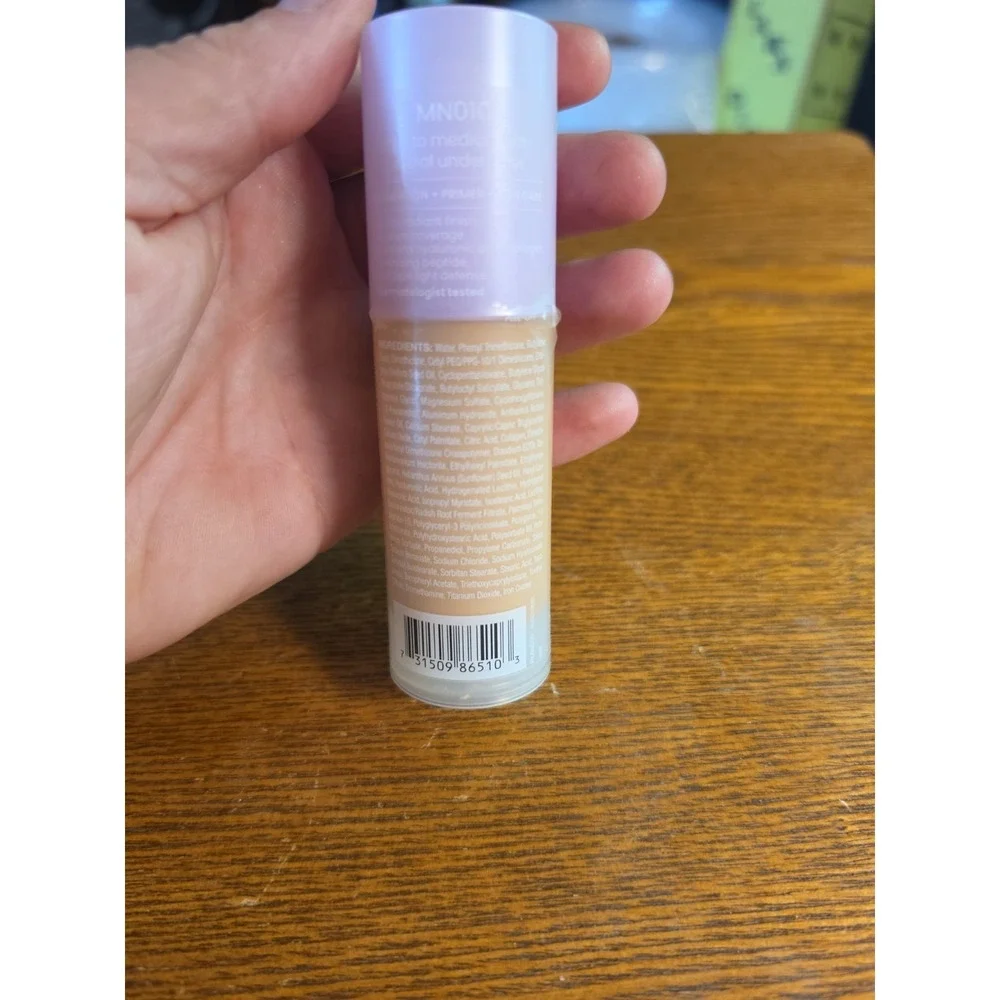 JOAH Crystal Glow Peptide-Infused Foundation, 2-in-1 Korean Makeup-Light Medium